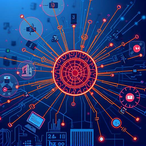 Illustration of network scanning process with multiple devices interconnected.